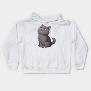 Cute Chartreux Cat Kids Hoodie